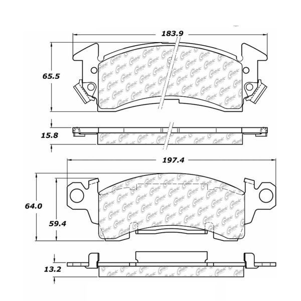 Centric Parts CTEK Brake Pads, 102.00520 102.00520